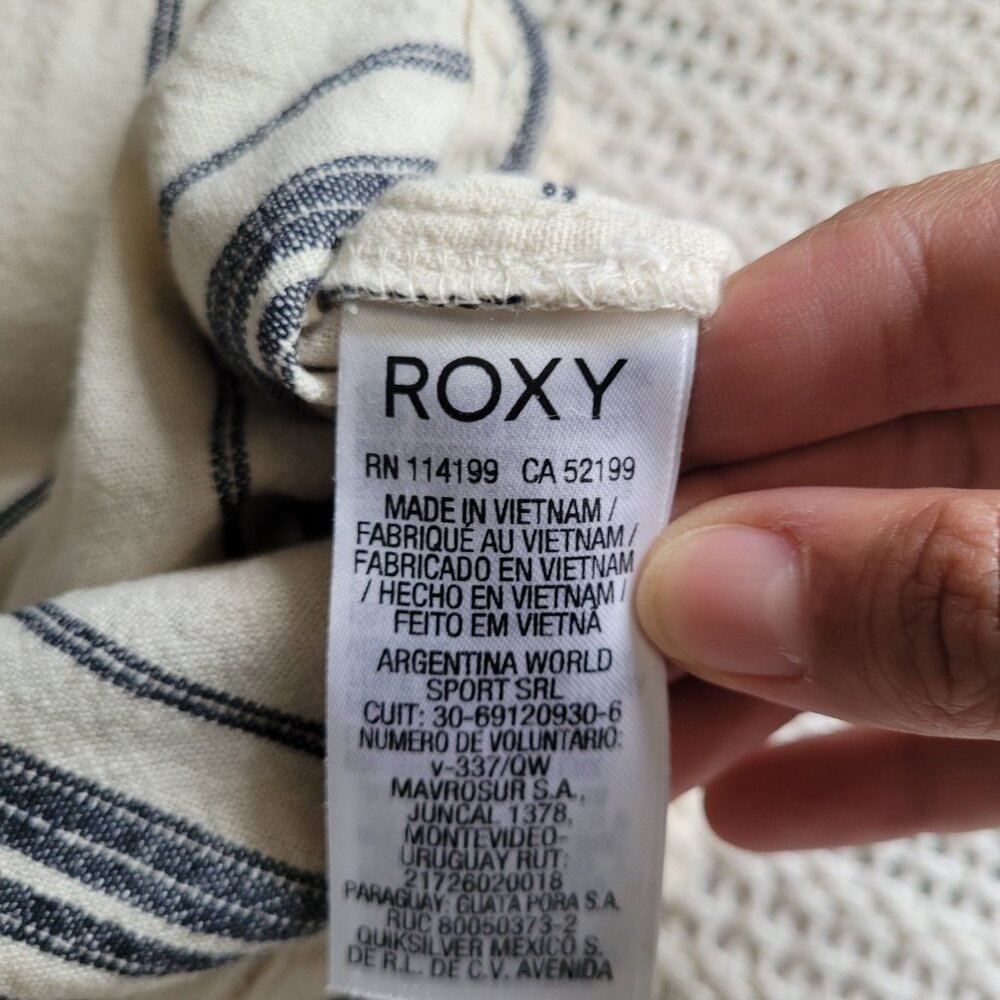 Roxy Oceanside Stripes Linen Drawstring Pants - image 3